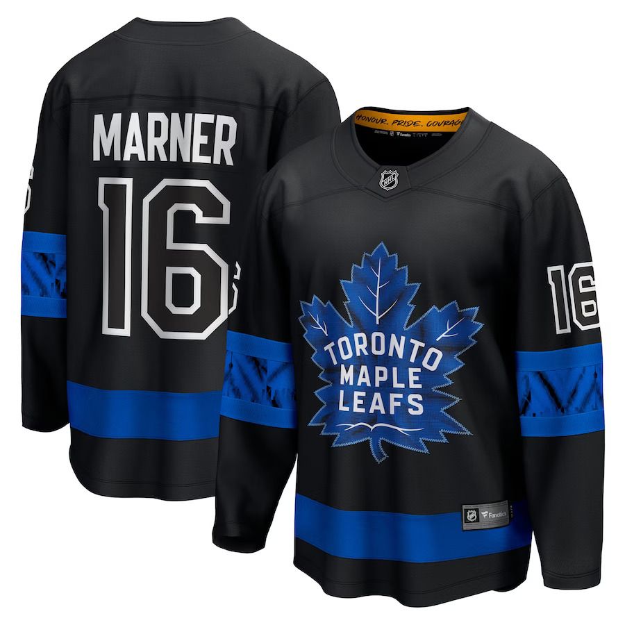 Men Toronto Maple Leafs 16 Mitchell Marner Fanatics Branded Black Alternate Premier Breakaway Reversible Player NHL Jersey